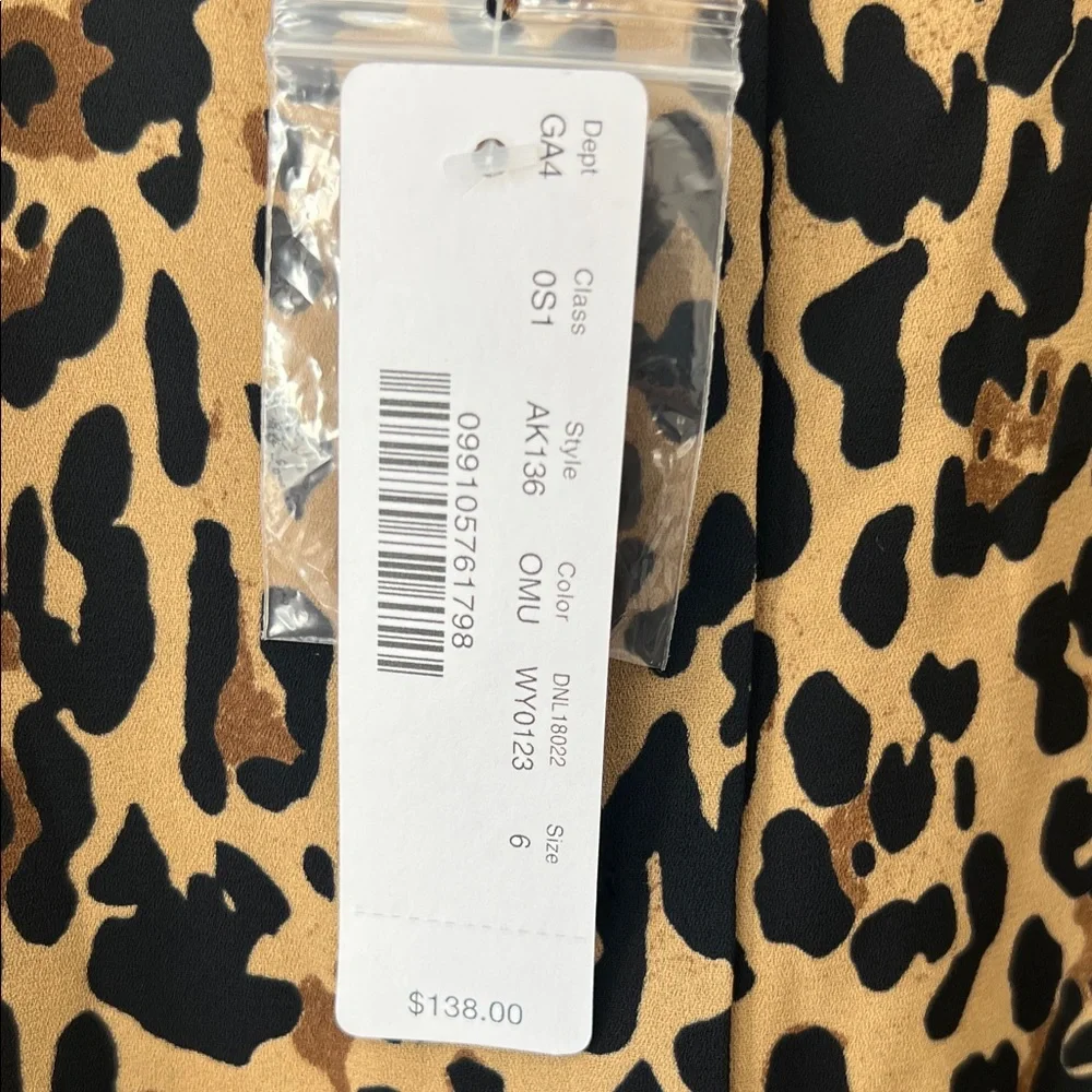 NWT J. Crew Animal Print Long Sleeve Dress